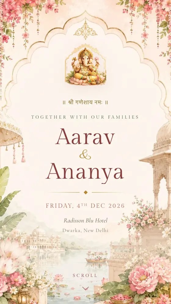 The Pushp Mahal invitation